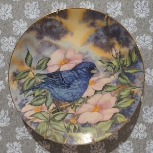 Southern Living Indigo Bunting Decorative Plate